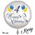 Happy Birthday Balloons, großer Luftballon zum 4. Geburtstag mit Helium-Ballongas