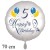 Happy Birthday Balloons, großer Luftballon zum 5. Geburtstag mit Helium-Ballongas