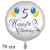 Happy Birthday Balloons, großer Luftballon zum 5. Geburtstag mit Helium-Ballongas