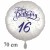 Happy Birthday Konfetti, großer  Luftballon zum 16. Geburtstag mit Helium-Ballongas