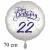 Happy Birthday Konfetti, großer Luftballon zum 22. Geburtstag mit Helium-Ballongas