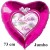 In Liebe für Mutti. Herzluftballon in Pink aus Folie mit Ballongas-Helium zum Muttertag