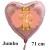 Großer Herzluftballon Roségold zum 50.Geburtstag, 71 cm, Rosa-Gold