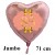 Großer Herzluftballon Roségold zum 85.Geburtstag, 71 cm, Rosa-Gold