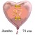 Großer Herzluftballon Roségold zum 87. Geburtstag, 71 cm, Rosa-Gold