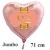 Großer Herzluftballon Roségold zum 92. Geburtstag, 71 cm, Rosa-Gold