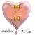 Großer Herzluftballon Roségold zum 92. Geburtstag, 71 cm, Rosa-Gold