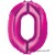 Luftballon aus Folie Zahl 0, Pink, 100 cm, inklusive Helium/Ballongas