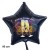 Großer Silvester-Sternballon aus Folie, 2022 - Feuerwerk, "Frohes Neues Jahr!" mit Helium gefüllt