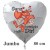 Großer Herzluftballon in Weiß "Ganz verrückt nach Dir! Ich liebe Dich!