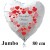 Großer Herzluftballon in Weiß "Unendlich! Wahre Liebe!"