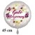 Gute Besserung, Rundluftballon aus Folie, satin-weiss. Flowers, 45 cm, inklusive Helium-Ballongas