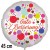 Gute Besserung Luftballon colored dots aus Folie, 45 cm, inklusive Helium-Ballongas