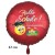 "Hallo Schule!" Kindergarten aus. Roter, runder Luftballon, Satin de Luxe, inklusive Helium-Ballongas