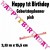 Geburtstagsbanner Happy 1st Birthday, pink zum 1. Geburtstag eines Mädchens