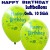 Happy Birthday Motiv-Luftballons, Gelb, 26-27 cm, 10 Stück 