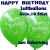 Happy Birthday Motiv-Luftballons, Grün, 26-27 cm, 10 Stück 