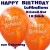 Happy Birthday Motiv-Luftballons, Kristall-Rot, 26-27 cm, 10 Stück 