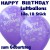 Happy Birthday Motiv-Luftballons, Lila, 26-27 cm, 10 Stück 