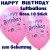 Happy Birthday Motiv-Luftballons, Rosa, 26-27 cm, 10 Stück 