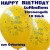 Happy Birthday Motiv-Luftballons, Zitronengelb, 26-27 cm, 10 Stück 