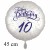 Happy Birthday Konfetti  Luftballon zum 10. Geburtstag mit Helium-Ballongas