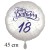 Happy Birthday Konfetti  Luftballon zum 18. Geburtstag mit Helium-Ballongas