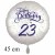 Happy Birthday Konfetti  Luftballon zum 23. Geburtstag mit Helium-Ballongas