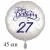 Happy Birthday Konfetti  Luftballon zum 27. Geburtstag mit Helium-Ballongas