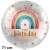 Happy Birthday Rainbow Luftballon aus Folie, ohne Helium zum Geburtstag