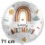 Happy Birthday Rustic Rainbow Luftballon aus Folie, ohne Helium zum Geburtstag