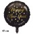 Silvester-Rundballon Schwarz aus Folie, Happy New Year