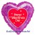 Happy Valentines Day Luftballon mit Herzchen, Herzluftballon zum Valentinstag ohne Helium