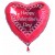 Happy Valentine's Day Luftballon mit weissen Herzchen zum Valentinstag mit Helium