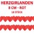 Herzgirlanden Rot 8 cm 10 Stück