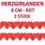 Herzgirlanden Rot 8 cm 2 Stück