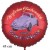 Herzlichen Glückwunsch zum Führerschein! Luftballon aus Folie, satinrot, 45 cm, inklusive Helium-Ballongas
