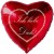 Herzluftballon in Rot "Ich liebe Dich!" Sternchenherz
