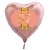 Herzluftballon Roségold zum 87.Geburtstag, 45 cm, Rosa-Gold