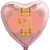 Herzluftballon Roségold zum 91.Geburtstag, 45 cm, Rosa-Gold ohne Helium