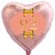 Herzluftballon Roségold zum 92.Geburtstag, 45 cm, Rosa-Gold ohne Helium