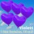 Herzluftballons 100 cm, Violett, 5 Stück