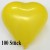 Herzluftballons, Mini, 8-12 cm, 100 Stück, Gelb
