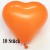 Herzluftballons, Mini-Herzballons 10 Stück, Orange