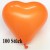 Herzluftballons, Mini, 8-12 cm, 100 Stück, Orange
