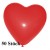 Herzluftballons, Mini, 8-12 cm, 50 Stück, Rot
