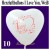 Herzluftballons I Love You, Weiß, 10 Stück