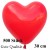 Herzluftballons Rot 500 Stück / Heliumqualität