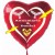 Luftballon zur Hochzeit, Herzballon mit den Namen des Brautpaares, Inklusive Helium