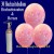 Midi-Set-Luftballons-Hochzeit, 30 Luftballons mit Hochzeitstauben und Herzen, rosa
